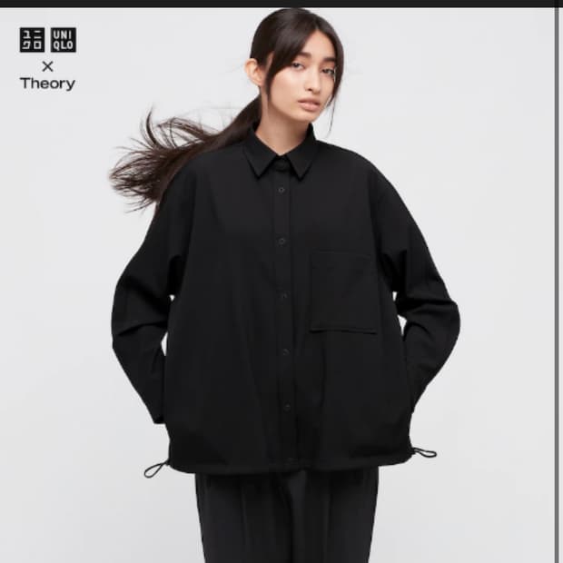 S) 유니클로 X Theory 블랙 셔츠 재킷
