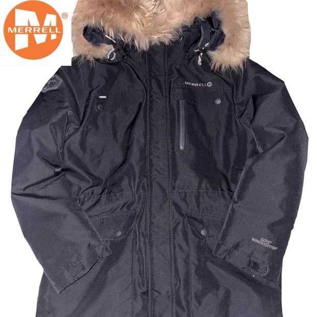 y2k 머렐 여성 폴라랜드3 구스다운야상 블랙 점퍼 자켓