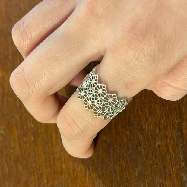 새상품 여성 신주 래이스 오픈링 반지 