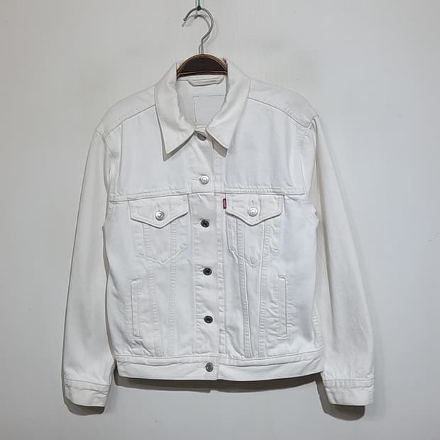 (M) 리바이스 데님자켓 화이트 청자켓 레드탭 