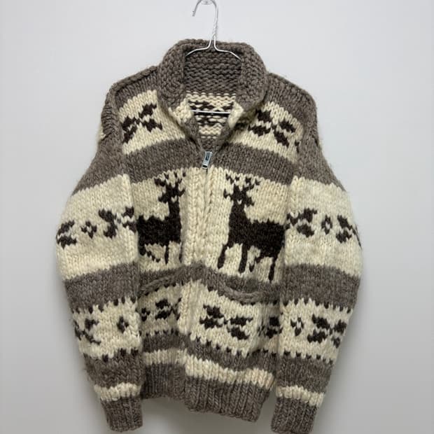 코위찬 니트 집업