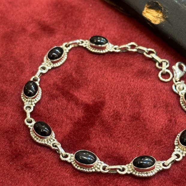 Onyx 925silver bracelet
