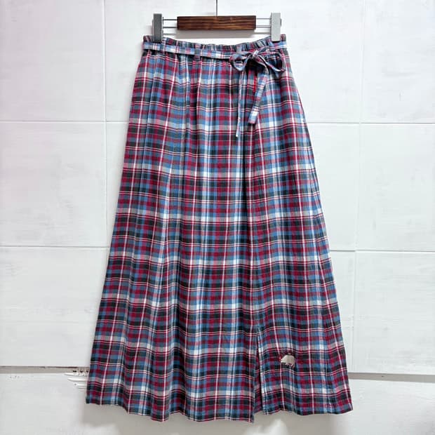 Drug store's 체크 트임 롱 스커트 JPN