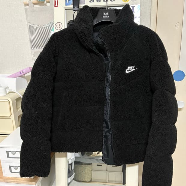 나이키 셰르파 패딩 블랙 라지