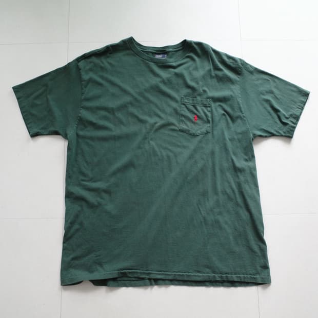 폴로 90s MADE IN USA 수소봉제 포켓 반팔티 XL