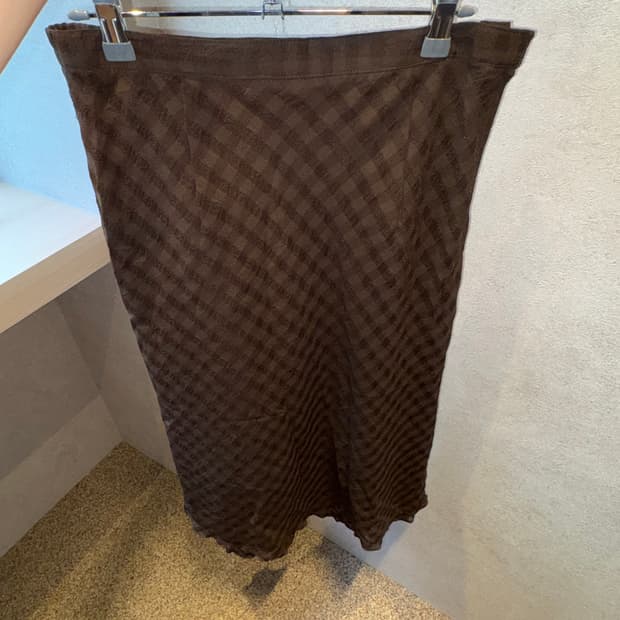  Mocha Check Skirt