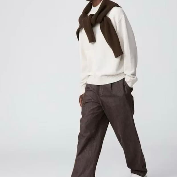 유니클로c 턱스트레이트팬츠 데님 82