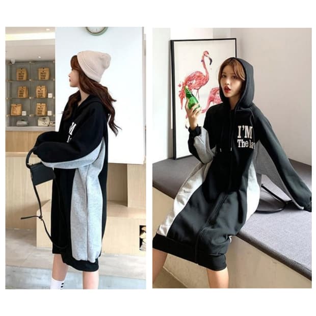 오버핏 후드 집업 점퍼(기모)