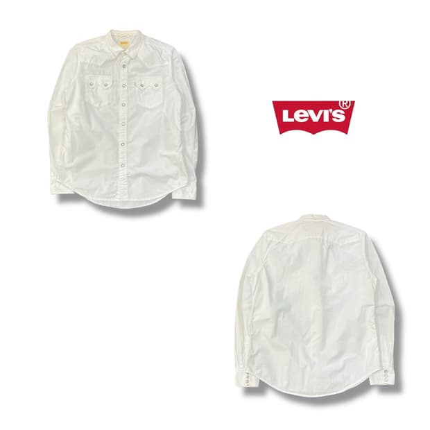  리바이스 화이트 웨스턴 셔츠 y14347