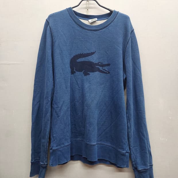 라코스테 빅로고 데님 엘보패치 맨투맨 5(L)