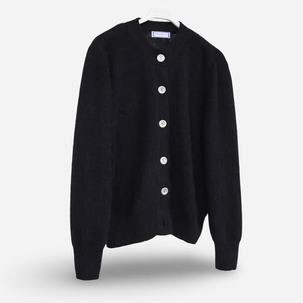 Yves Saint Laurent Black Mohair Cardigan