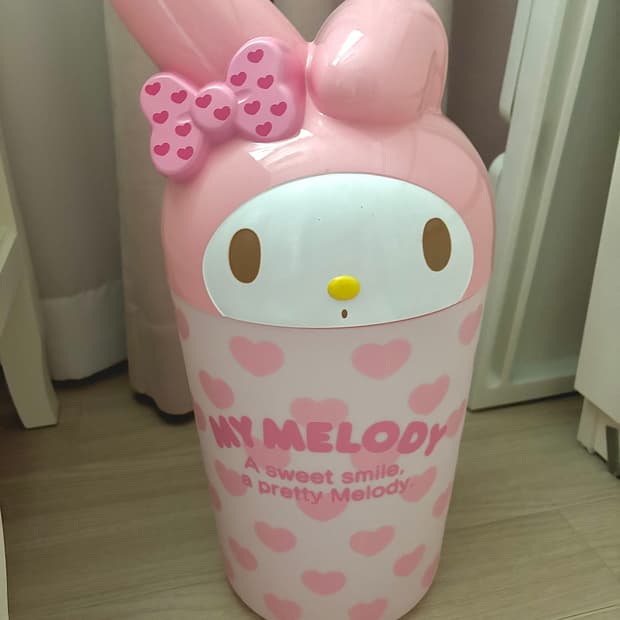고전 마이멜로디 쓰레기통 방꾸 라떼갸루 히메갸루