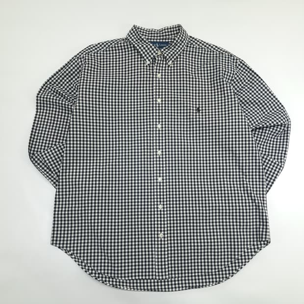 CN019 2XLB 폴로 랄프로렌 모노 마이크로체크 긴팔 셔츠 남방