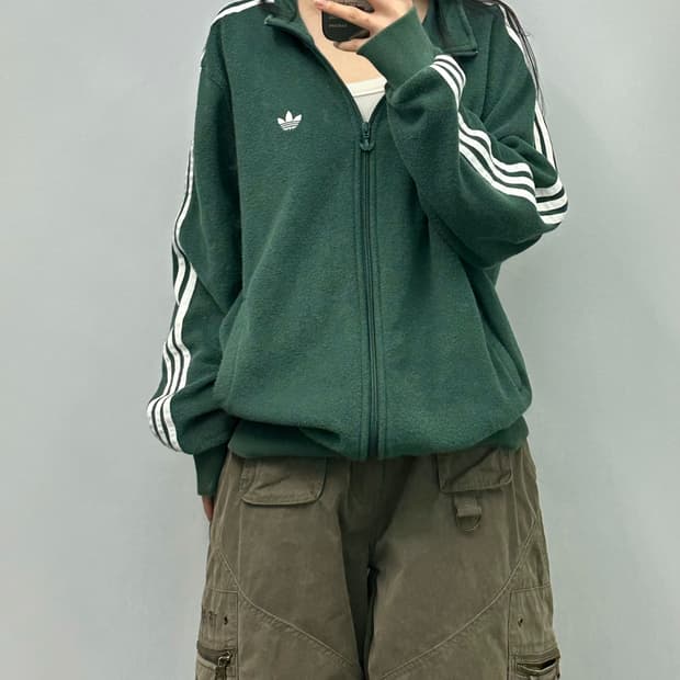 아디다스 딥그린 테리코튼 부클 져지 