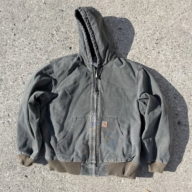 칼하트 J130 빈티지 디트로이트 자켓 모스 그린