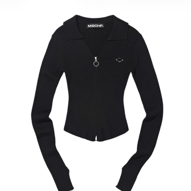 택ㅇ새제품) 미스치프 니티드 롱 슬리브 셔츠 블랙 M