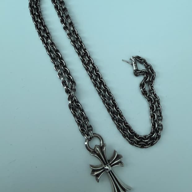 크롬하츠 타이니 크로스 페이퍼 체인 일체형 30인치