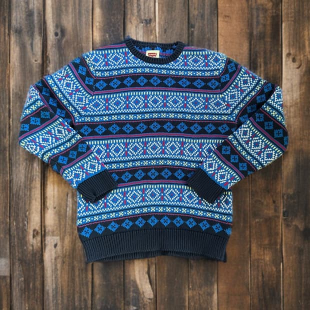 2013 리바이스 페어아일 패턴 코튼 니트