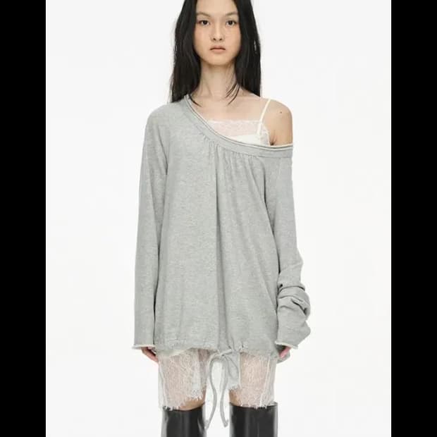 세릭 round hem string 그레이