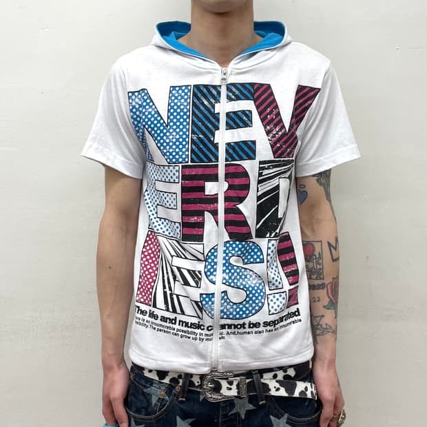 Big Lettering Multi-Pattern Hoodie T