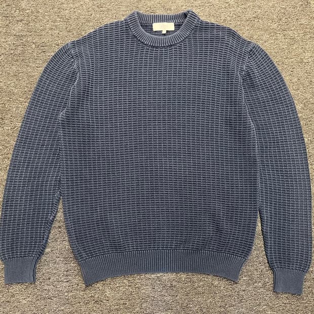 [95~100] B:MING by BEAMS 빔즈 와플 니트 네이비 M 