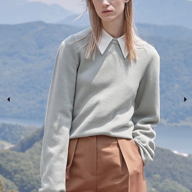 새상품)무아르보 mu:arvo  ROUND SLEEVE KNIT PULL