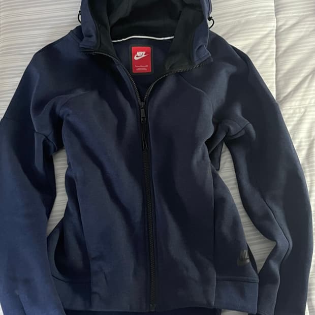 나이키 네이비 슬림핏 워머 후드집업