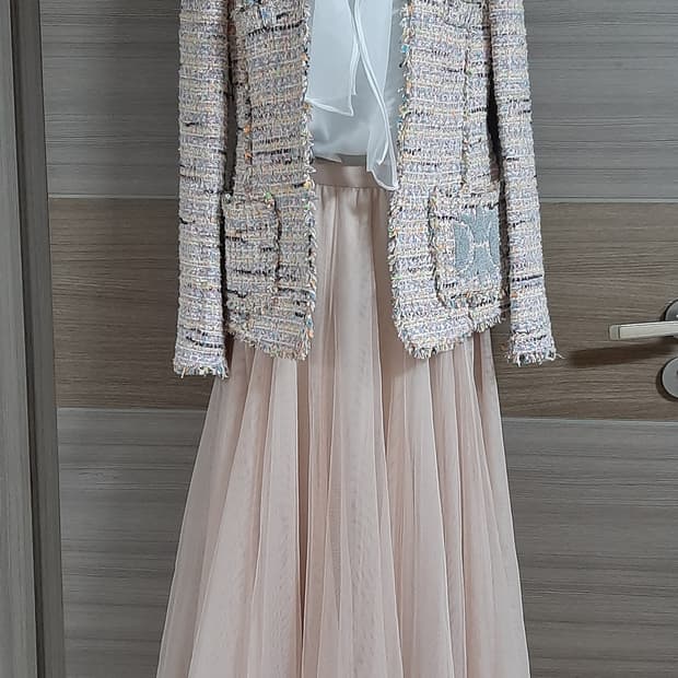 듀엘 트위드 자켓 상태굿 