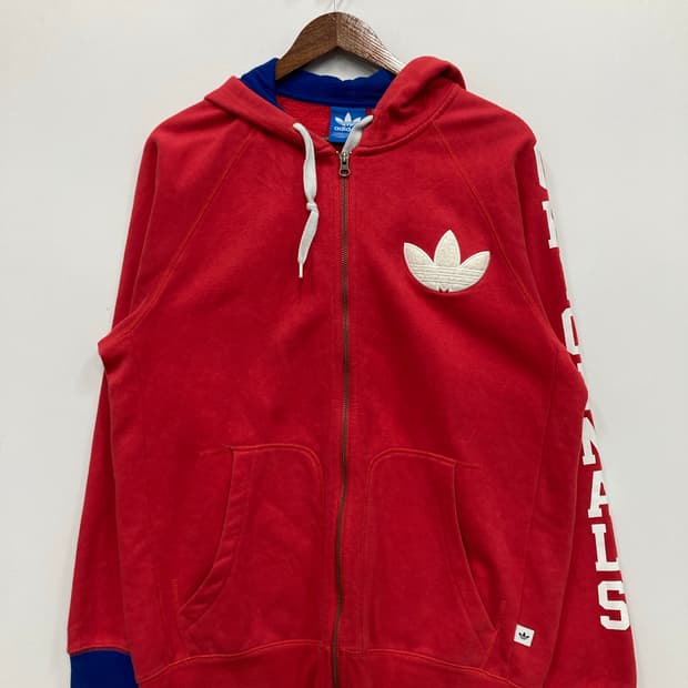 아디다스 자수 후드집업