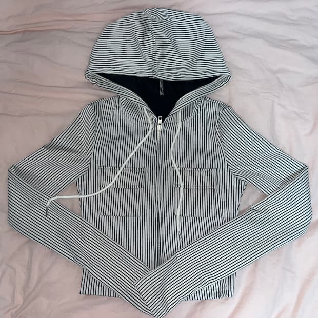 쉬인 줄무늬 후드 집업