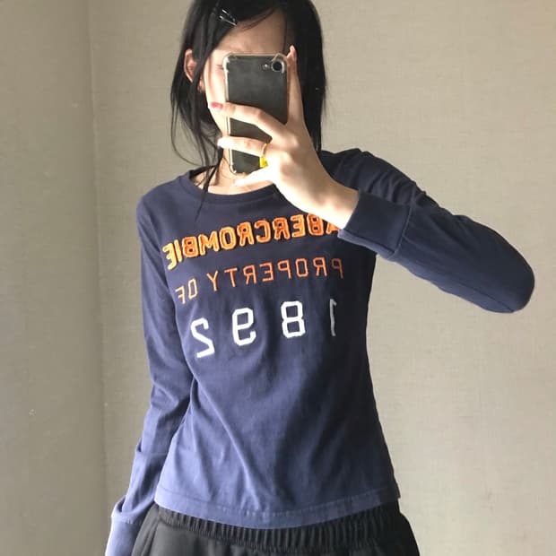 아베크롬비 네이비 롱슬리브