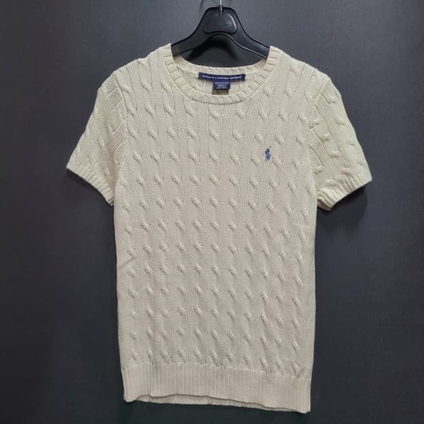 Ralph Lauren 랄프로렌 스카이블루 자수로고 케이블 니트