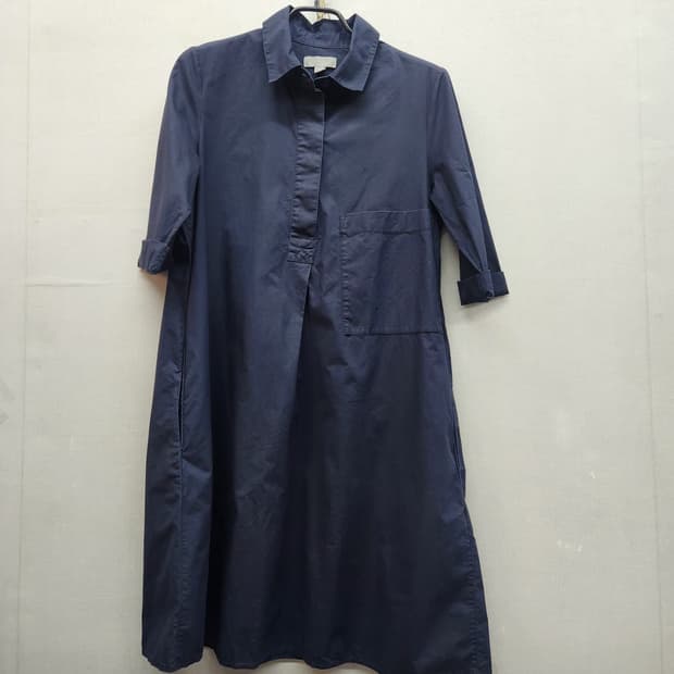 COS 코스 네이비 빅포켓 셔츠형 원피스 32(S~M)