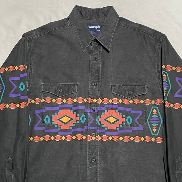 16 1/2-34 랭글러 USA 레귤러핏 웨스턴 셔츠