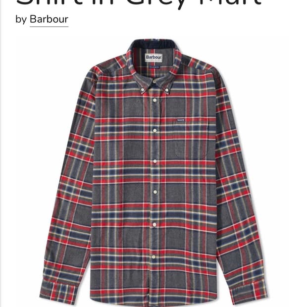 바버 barbour 테일러드 포트다운 체크 셔츠 남방