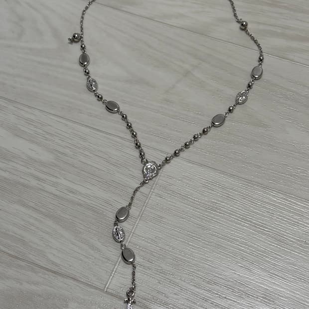 빈티지 로자리오 실버 목걸리