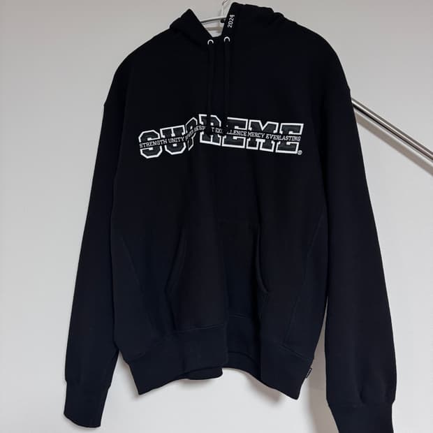 슈프림 블랙 후드 S