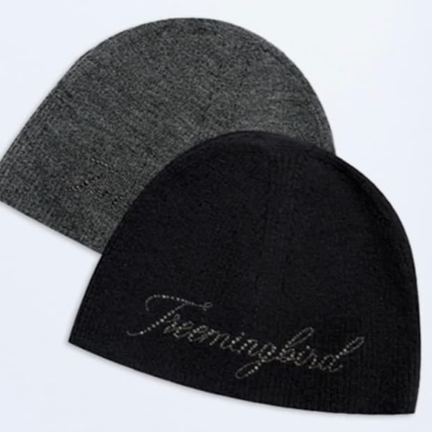 트리밍버드 스파클 스크립트 비니 블랙