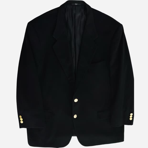 Valentino Cashmere Gold Button Blazer