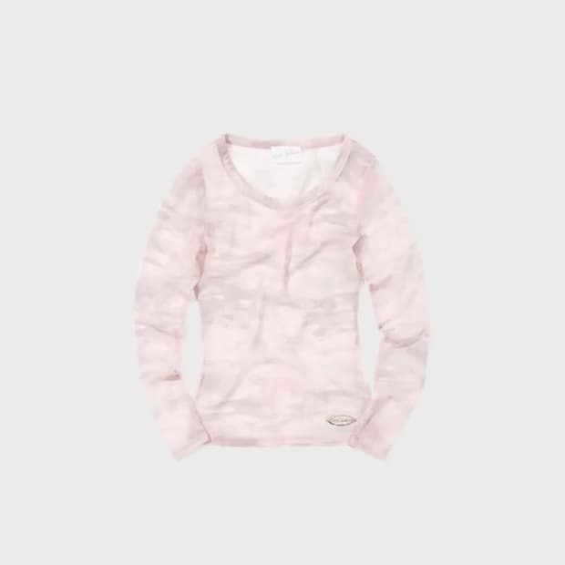 2000 Archives Pink Camo Mesh Top