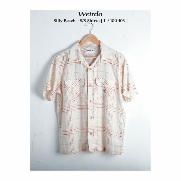 위아도(weirdo) 서프 체크 반팔셔츠 L(100-103)사이즈