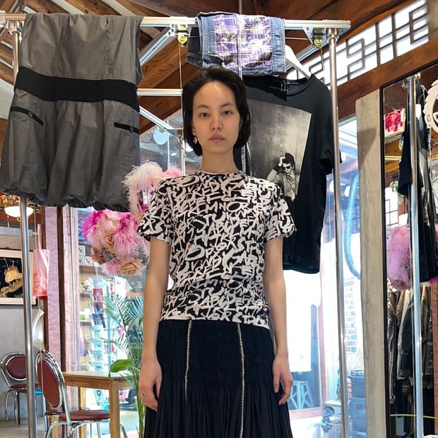 Comme des Garcons 그래피티 archive t-shits