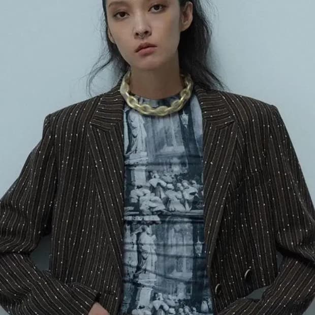 S/E/O 에스이오 크롭 울 블레이저(1)