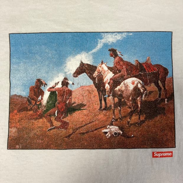 (L) 슈프림 10ss 1871 인디언 티셔츠 화이트