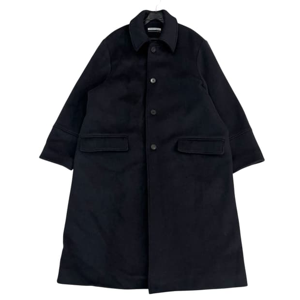 비바스튜디오 네이비 오버핏 울 캐시미어 롱 코트