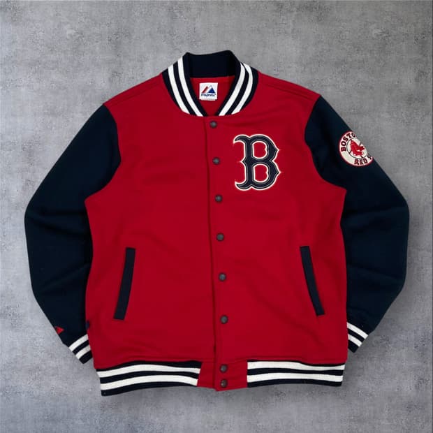 마제스틱 보스턴 레드 삭스 스타디움 바시티 자켓