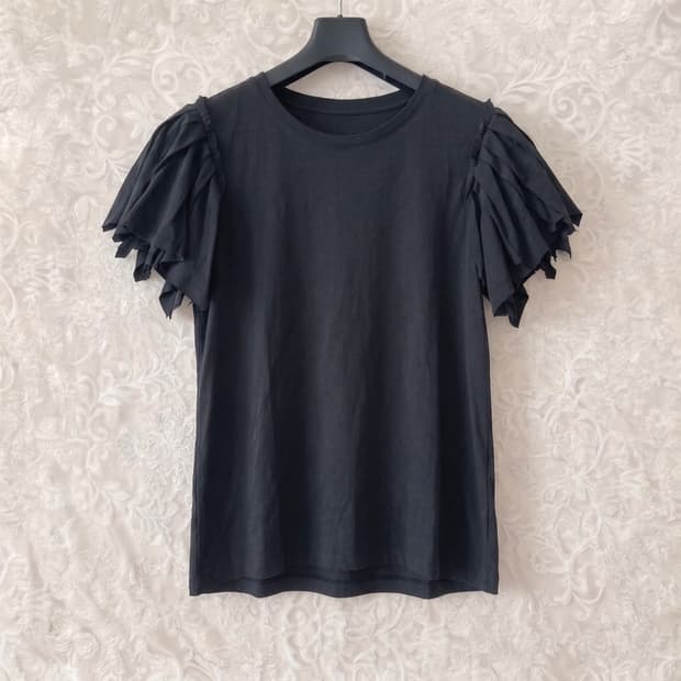 Vintage Cut-off Pleated Top