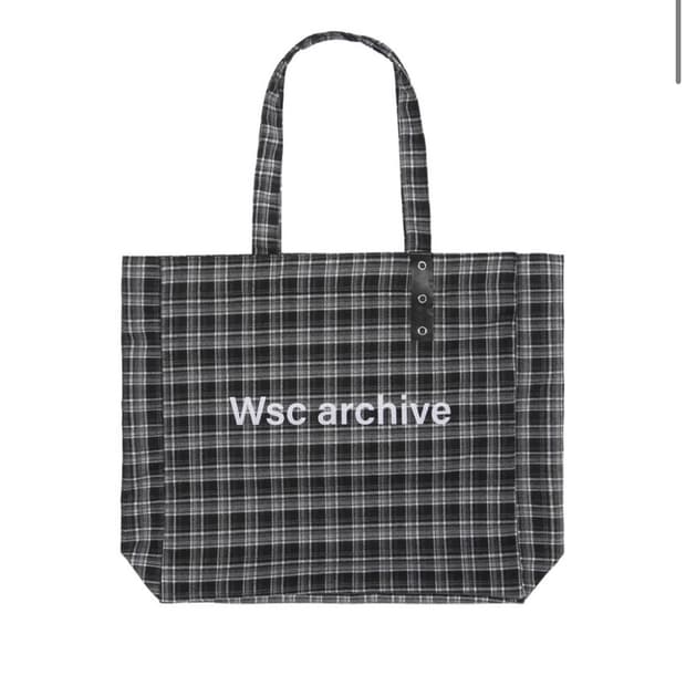 wsc아카이브 Check eyelet shopper bag 001 