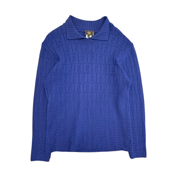 펜디 FF 패턴 울 니트 톱