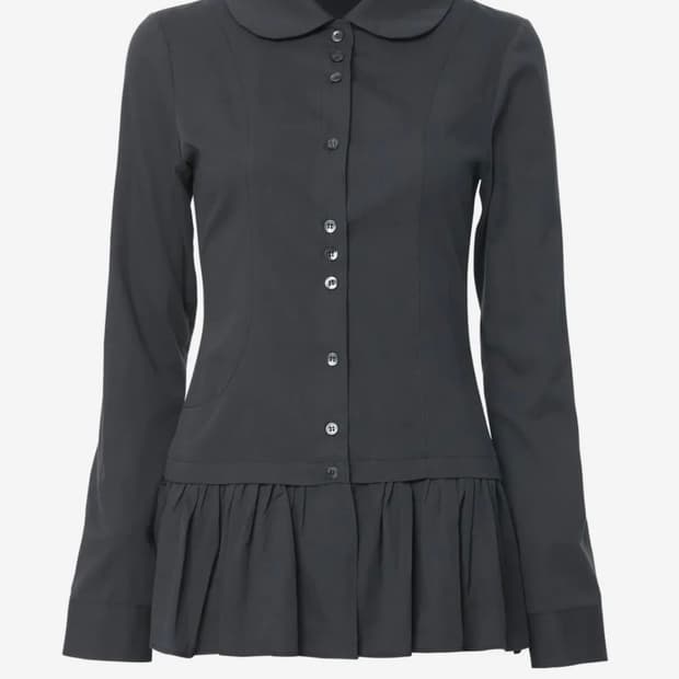 플레어업 Dani Frill Shirts 셔츠치마 차콜 (사이즈 1)